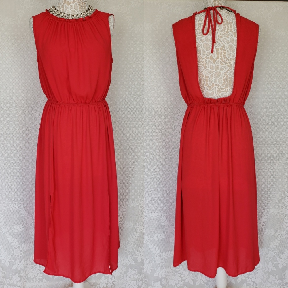Coral Pink Malloy Dress